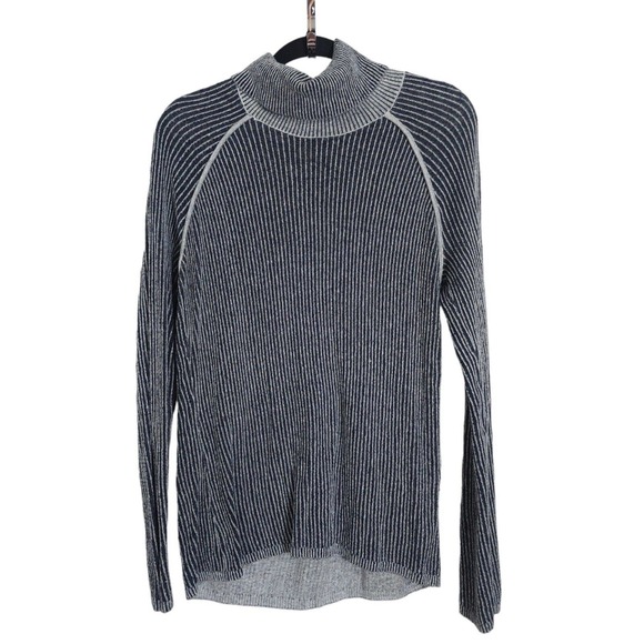 Abercrombie & Fitch Sweaters - Abercrombie Fitch Womens Sweater Gray Ribbed Knit Open Back Turtleneck Top Sz L